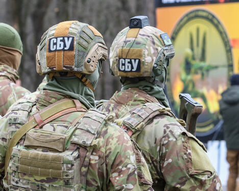 Pripadnici Službe bezbednosti Ukrajine (SBU) tokom bezbednosne operacije