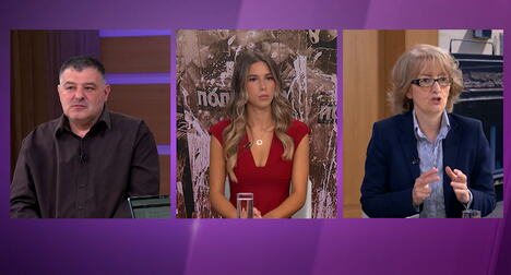 Borko Kašanski Kruna Una Mitrović Milena Raguš u studiju Kurir televizije