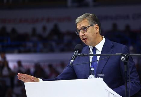 Aleksandar Vučić  Ujedinjena Srbija Beogradska arena SNS skup