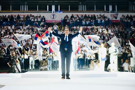 Aleksandar Vučić  Ujedinjena Srbija Beogradska arena SNS skup