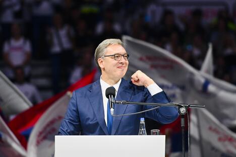 Aleksandar Vučić  Ujedinjena Srbija Beogradska arena SNS skup
