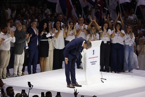 Aleksandar Vučić  Ujedinjena Srbija Beogradska arena SNS skup