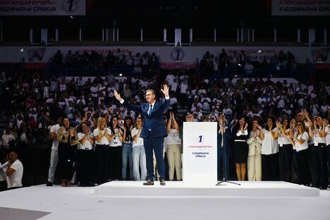 Aleksandar Vučić  Ujedinjena Srbija Beogradska arena SNS skup