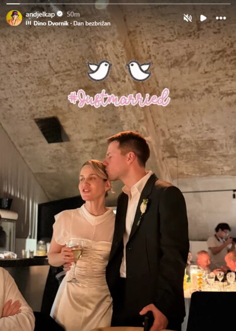 Marko Grabež sa suprugom na venčanju