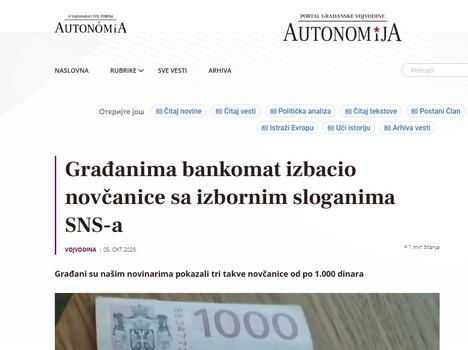 bankomat pare Autonomija