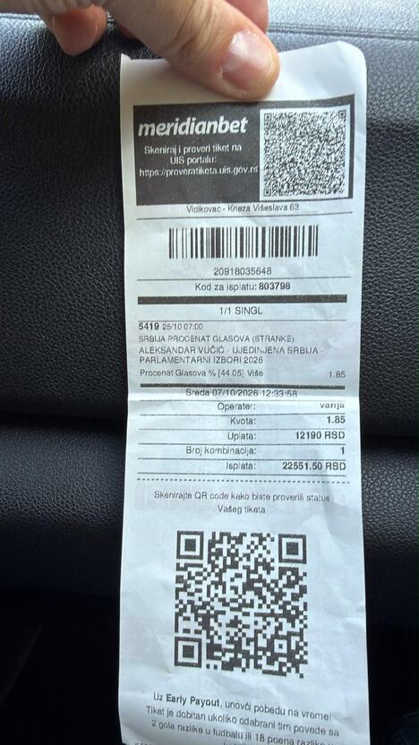 Tiket Meridian kladionica