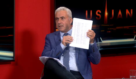 Aleksandar Jerković pokazuje spisak u Usijanju
