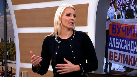 Ivana Vučićević, direktorka i glavna i odgovorna urednica Studija B u studiju Kurir televizije