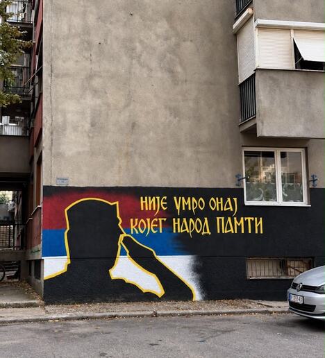 Niš mural Ratko Mladić blokaderi