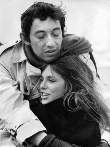 Džejn Birkin i Serž Gensburg, crno bela fotografija