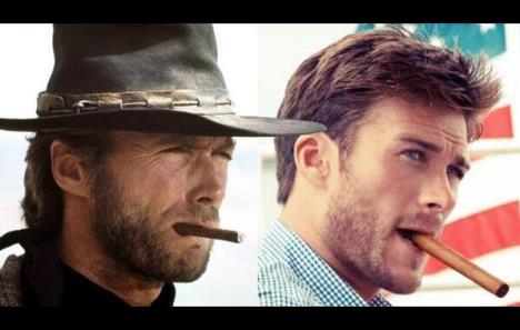 Sin Klinta Istvuda, Skot, pozira isto kao i njegov otac iz mlađih dana