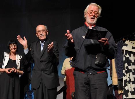 Mirko Babić i Aljoša Vučković na svečanosti povodom Mirkovog odlaska u penziju