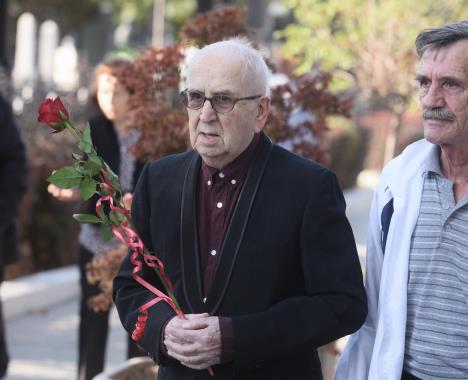 Puriša Đorđević na sahrani Milene Dravić