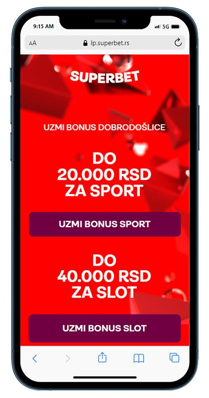 Wizualizacja bonusów Superbet