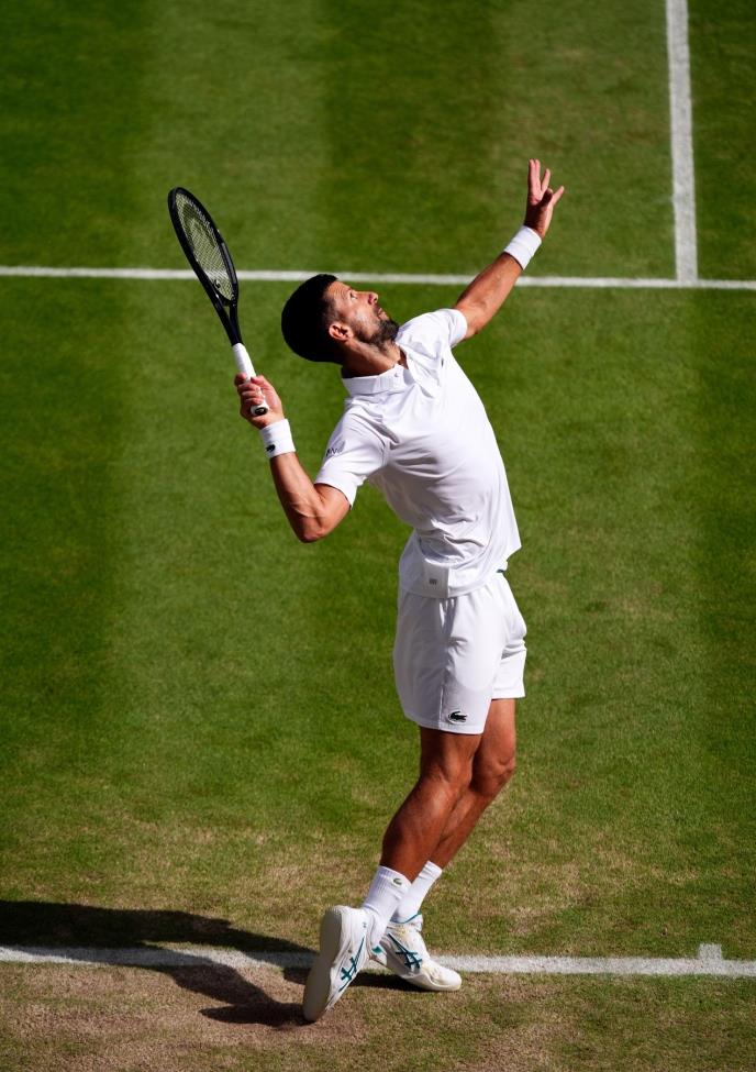 Novak Đoković na meču protiv Flavija Kobolija