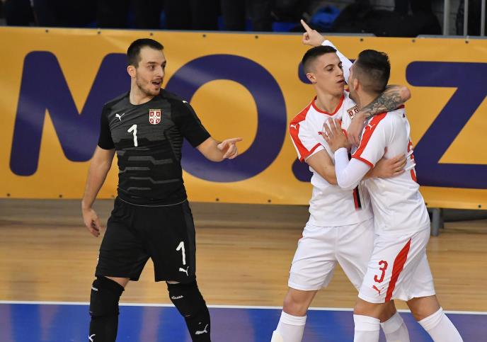 Nemanja Momčilović na golu futsal reprezentacije Srbije