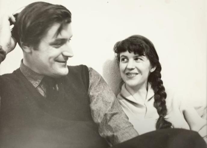 Silvija Plat i Ted Hjuz na početku braka