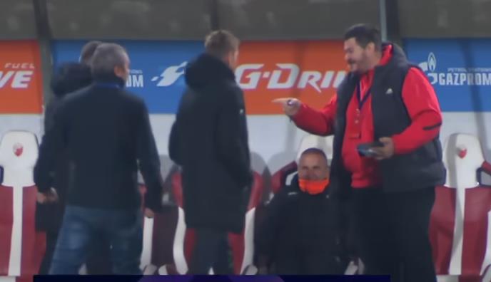 Reakcije iz IMT-a posle gola Alekse Mitića na utakmici Crvena zvezda - IMT