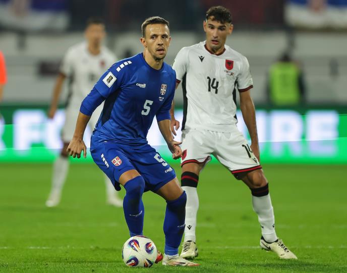 Nemanja Maksimović na meču protiv Albanije