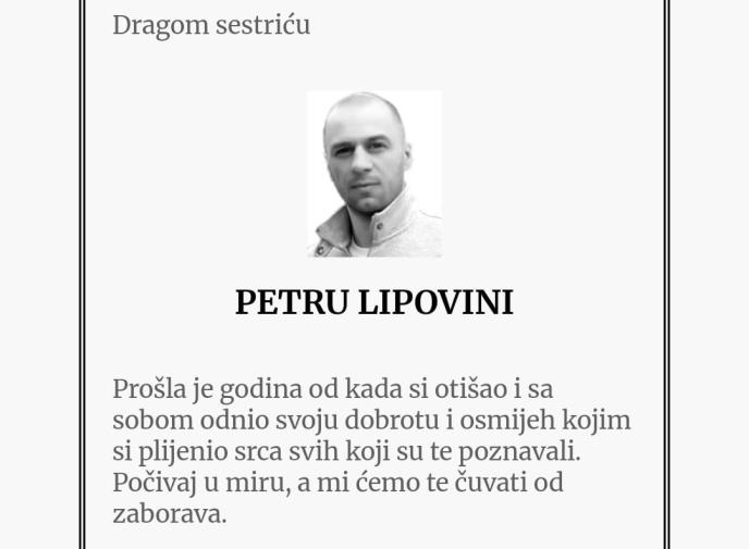 Petar Lipovina Žarko Pejaković