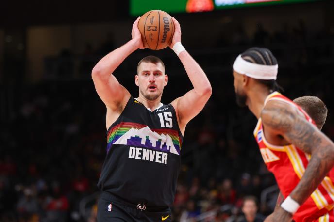 Nikola Jokić na meču Atlanta Hoks - Denver Nagets