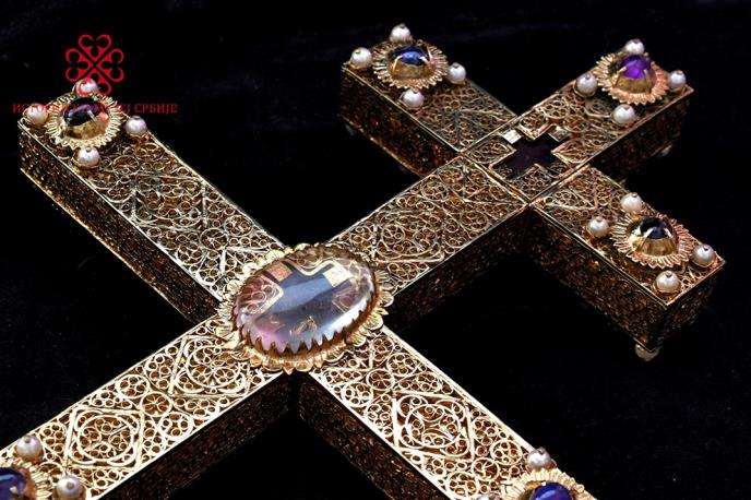 Replika ručnog krsta – stavroteke Svetog Save