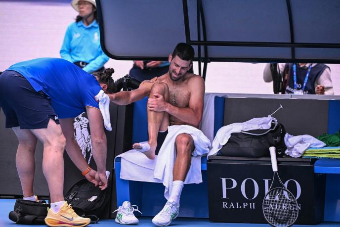Novak Đoković na meču protiv Musetija