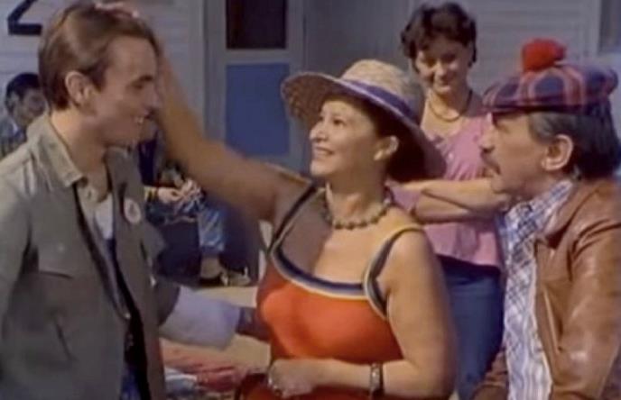 Dara Čalenić, Vladimir Petrović i Dragomir Bojanić Gidra u filmu Žikina dinastija.jpg