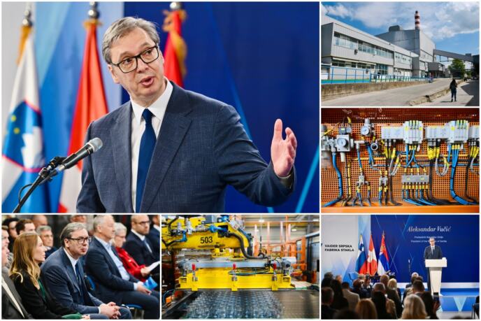 Aleksandar Vučić Paraćin otvaranje pogona fabrika stakla Vaider