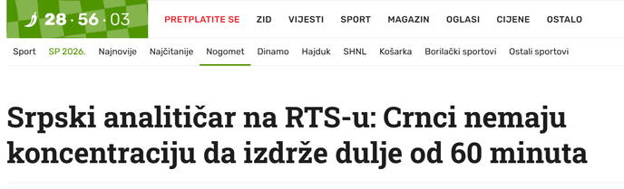 Hrvatski mediji o izjavi Radeta Bogdanovića