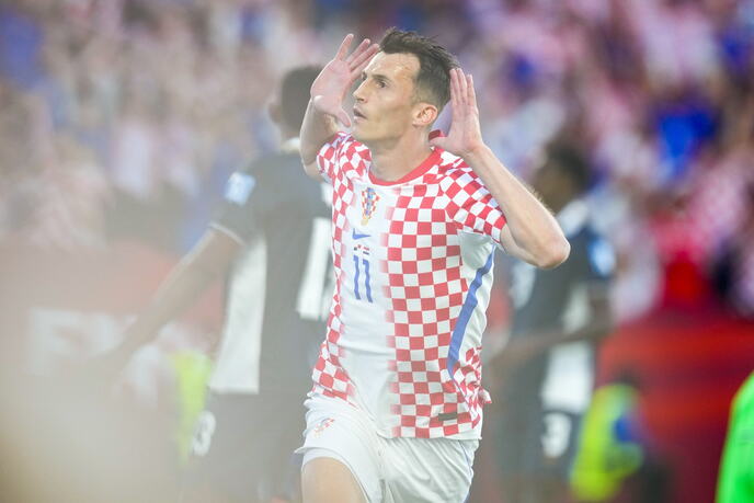Ante Budimir u dresu reprezentacije Hrvatske na meču protiv Paname
