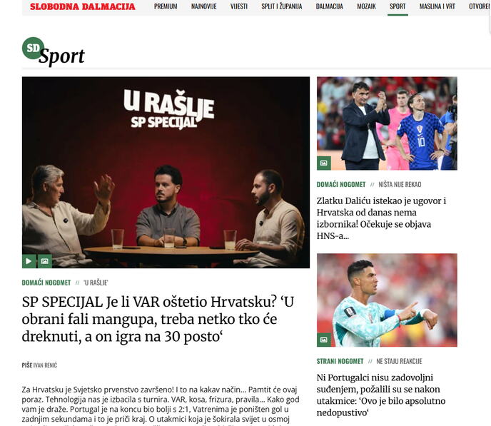 Hrvatski mediji o ispadanju od Portugala