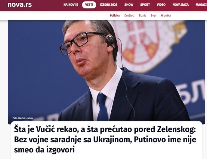 Aleksandar Vucic Vladimir Putin