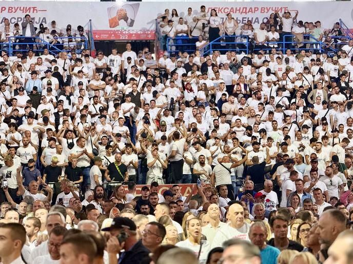 Ujedinjena Srbija Beogradska arena SNS skup