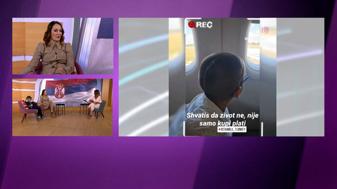 Luka i Mina Mijailović u studiju Kurir televizije