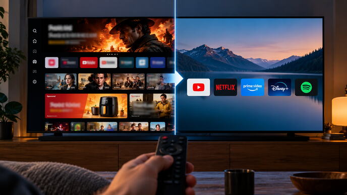 Cluttered to Clean TV Interface.png